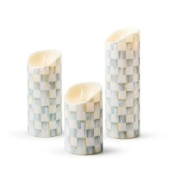 Mackenzie-chilllds Sterling Mackenzie-chilllds Check Flameless Candles, Set of 3
