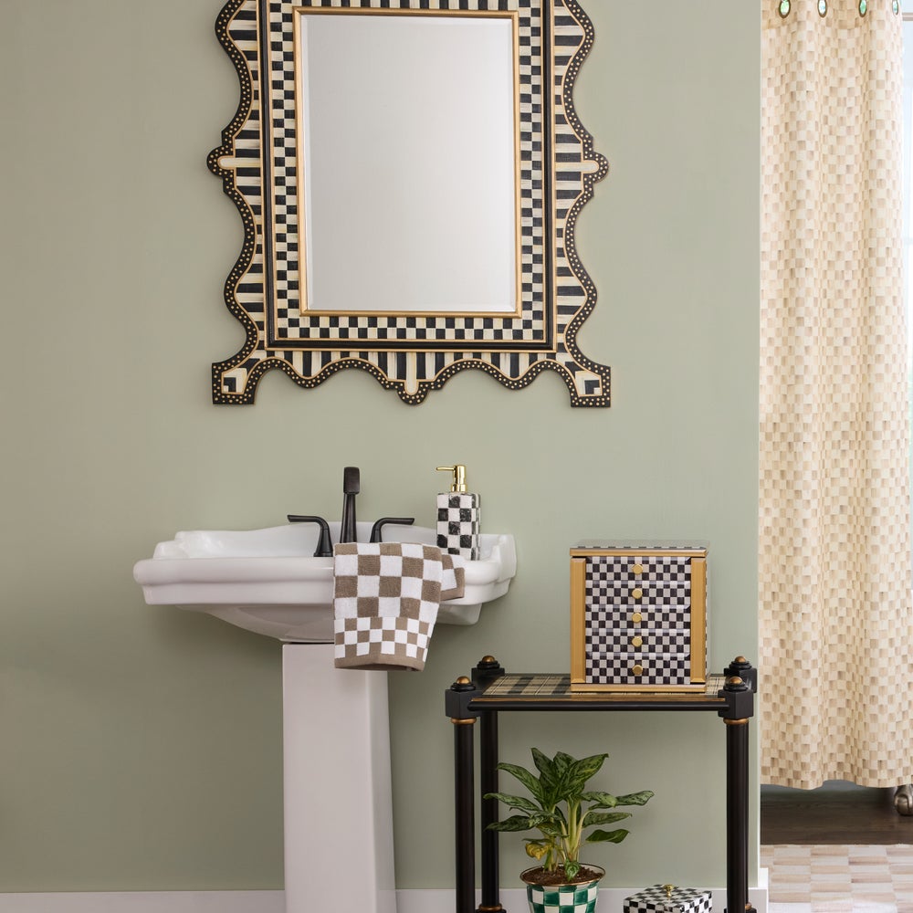 Check & Stripe Wall Mirror - Image 6