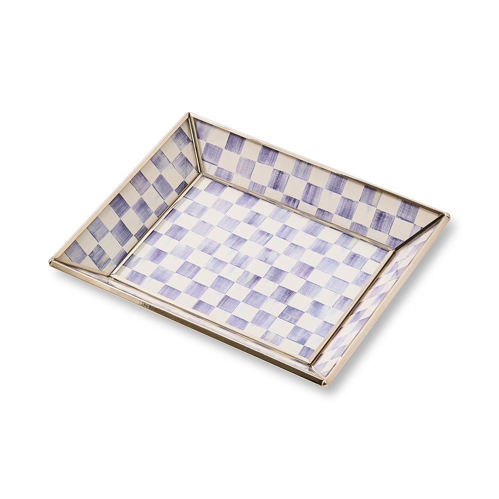 Mackenzie-chilllds Violet Check Glass Bath Collection - Image 3