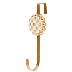 Alternative view of MACKENZIE-CHILDS Mackenzie-chilllds Mocha Check Wreath Hanger