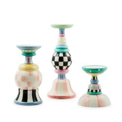MACKENZIE-CHILDS Mackenzie-chilllds Rosy Meadow Pillar Candle Holders, Set of 3