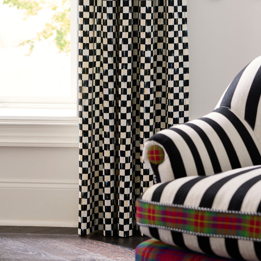 Courtly Check Curtain Panel - Image 3
