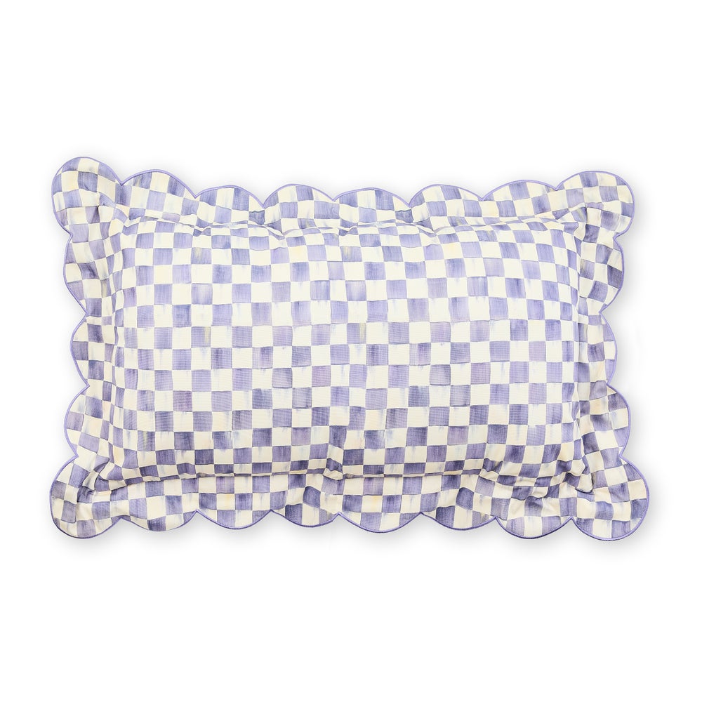Check Reversible Scalloped Lumbar Throw Pillow - Image 8