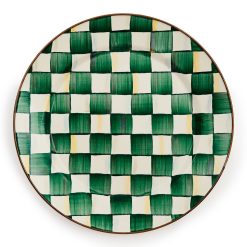 Emerald Check Enamel Dinnerware