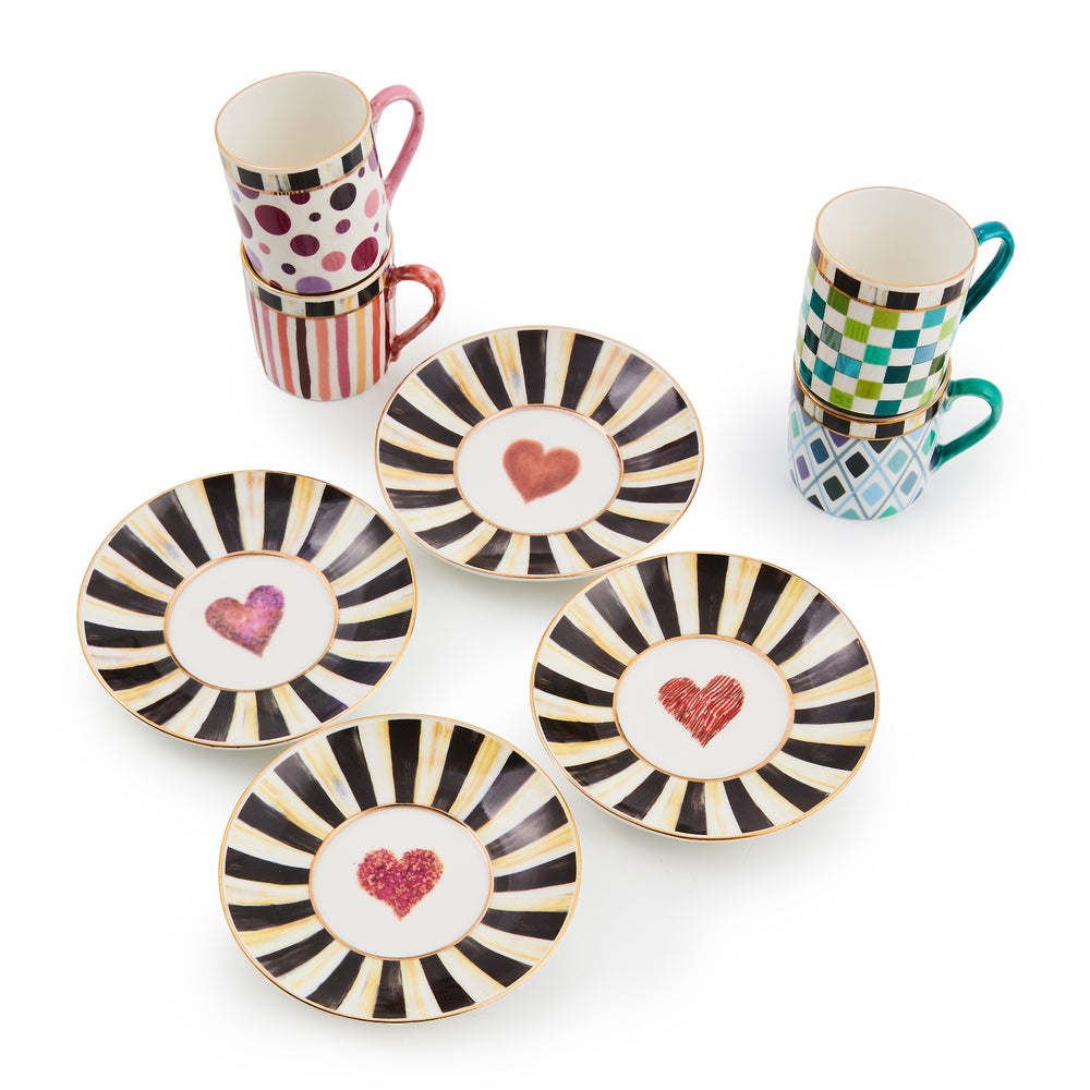 Mackenzie-chilllds Sweetheart Espresso Cup & Saucer, Set of 4 - Image 4