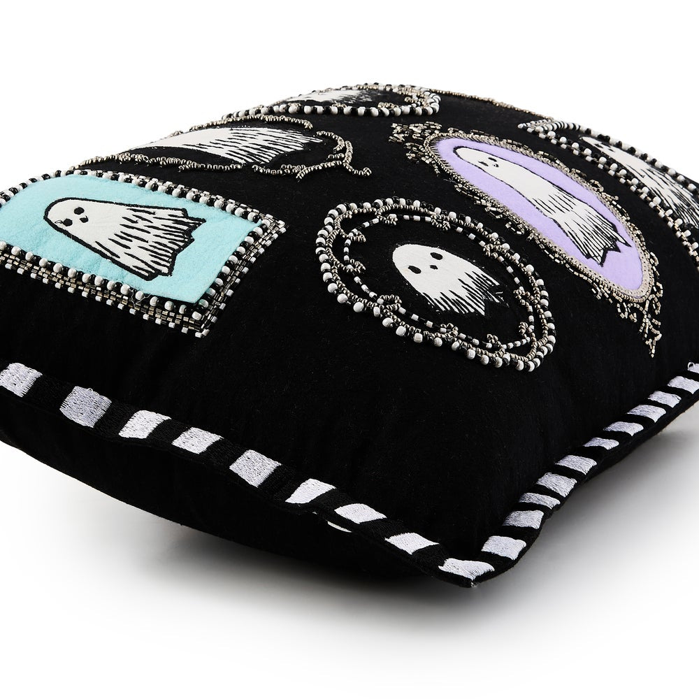 MACKENZIE-CHILDS Mackenzie-chilllds Ghost Family Portraits Lumbar Throw Pillow - Image 3