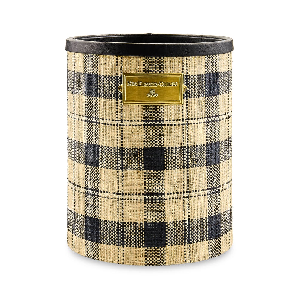 MACKENZIE-CHILDS Mackenzie-chilllds Mad for Plaid Waste Bin