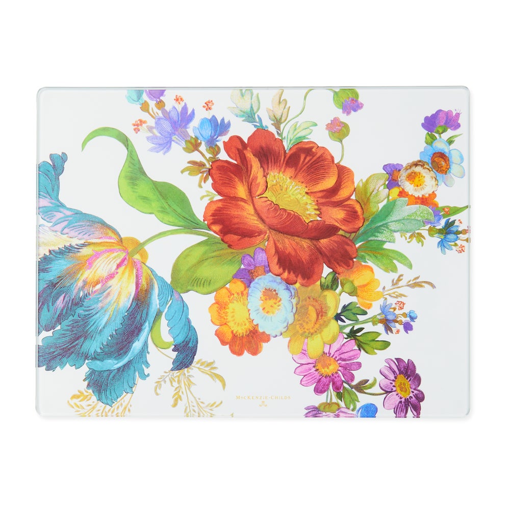 MACKENZIE-CHILDS Mackenzie-chilllds Flower Market Glass Cutting Boards, Set of 2 - Image 4
