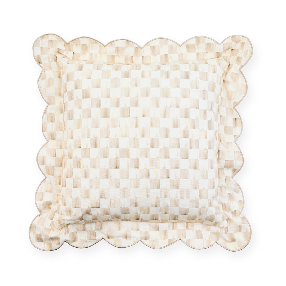 Check Reversible Scalloped Lumbar Throw Pillow - Image 9