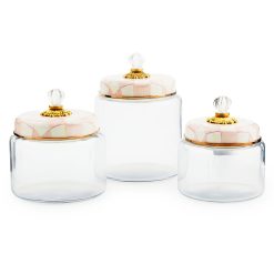 MACKENZIE-CHILDS Mackenzie-chilllds Rosy Check Kitchen Canisters