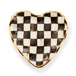 Alternative view of Check Fluted Ceramic Heart Plate