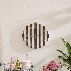 Alternative view of Courtly Stripe Wall Clock