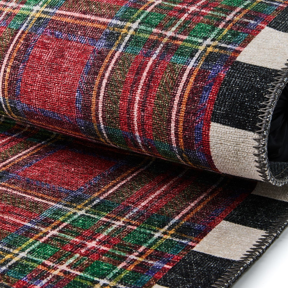 MACKENZIE-CHILDS Mackenzie-chilllds Royal Stewart Tartan Red 2?? x 3?? Washable Rug - Image 2