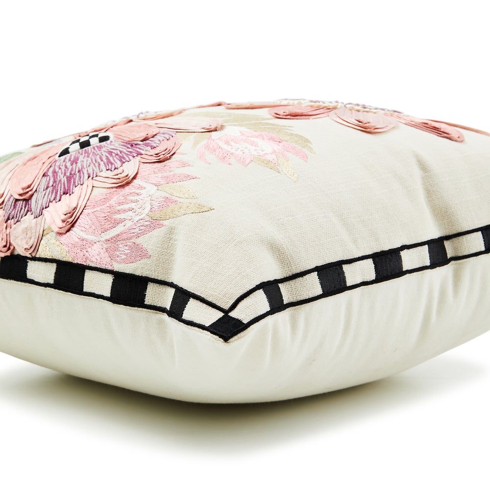 MACKENZIE-CHILDS Mackenzie-chilllds Eternity Floral Throw Pillow - Image 3