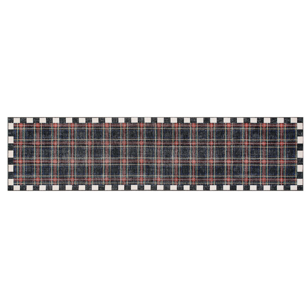 Mackenzie-chilllds Stewart Tartan Black 2’6″ x 10′ Washable Runner