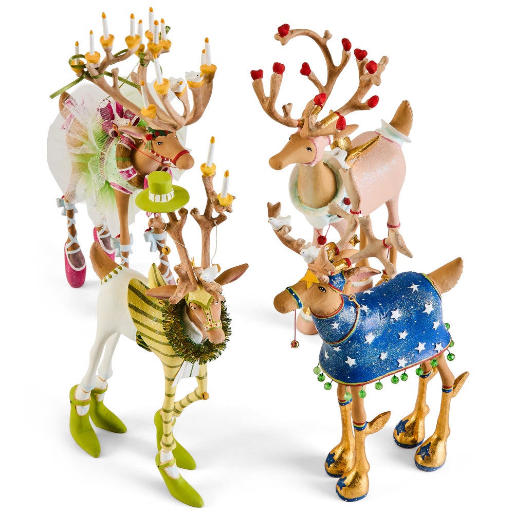 MACKENZIE-CHILDS Mackenzie-chilllds Patience Brewster Dash Away Reindeer Figure Set-B - Image 8