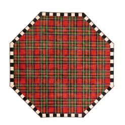MACKENZIE-CHILDS Mackenzie-chilllds Royal Stewart Tartan Red 6?? Octagon Washable Rug