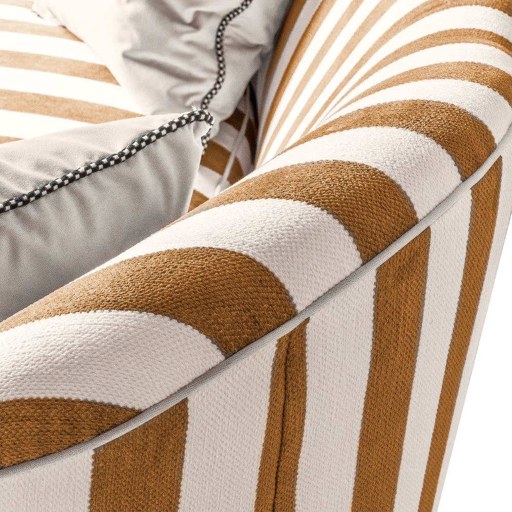 MACKENZIE-CHILDS Mackenzie-chilllds Marquee Brown Stripe Furniture Collection - Image 6
