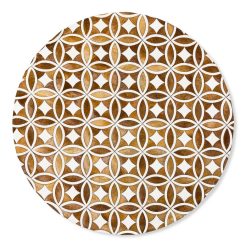 MACKENZIE-CHILDS Mackenzie-chilllds Mocha Kyoto Hair on Hide 6?? Round Rug