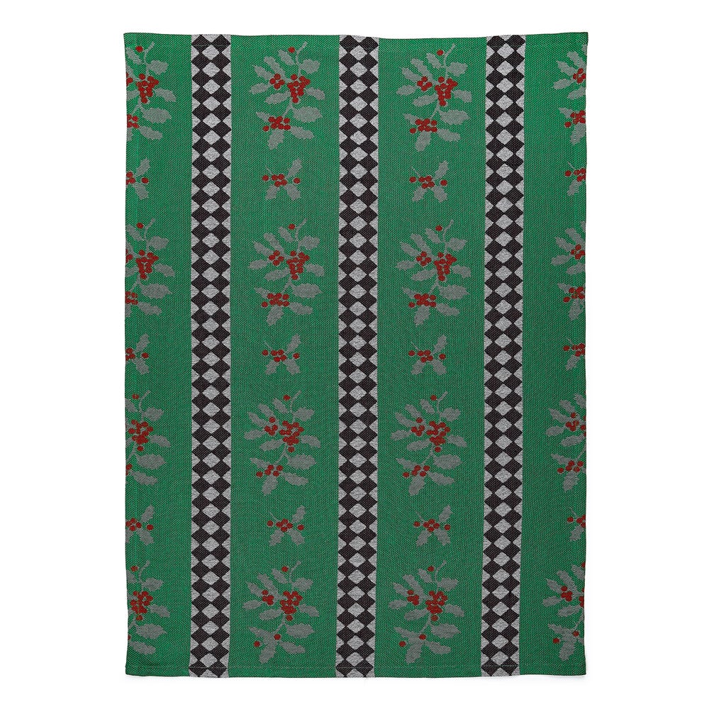 MACKENZIE-CHILDS Mackenzie-chilllds Holly & Holiday Tree Jacquard Dish Towels, Set of 2 - Image 2