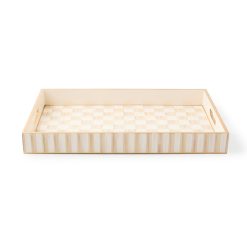 MACKENZIE-CHILDS Mackenzie-chilllds Mocha Check Serving Tray
