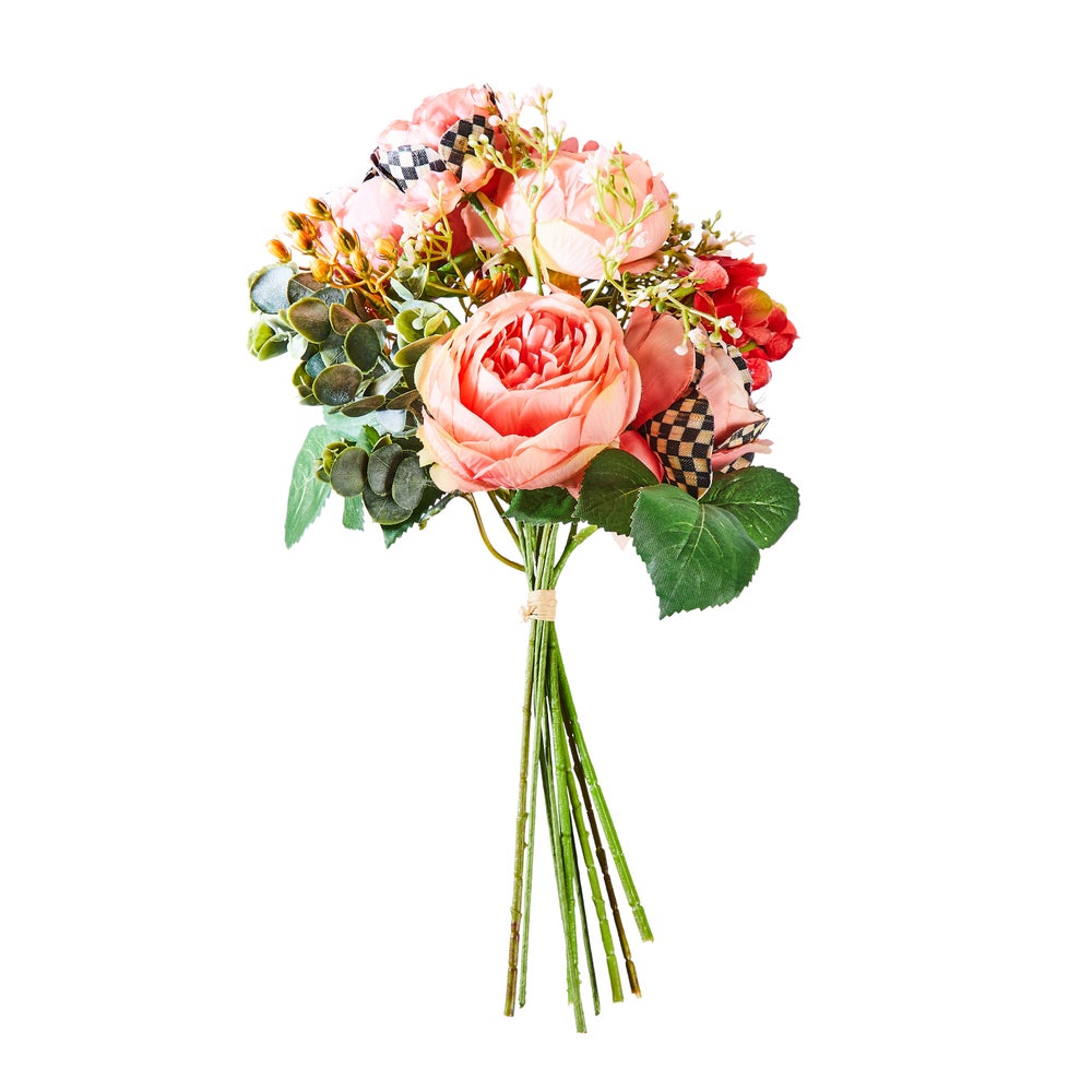 MACKENZIE-CHILDS Mackenzie-chilllds Peach Ranunculus & Rose Bouquet