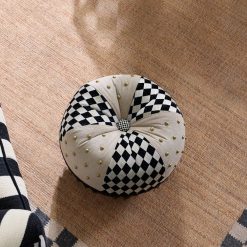 Alternative view of Diamond and Dot Footstool