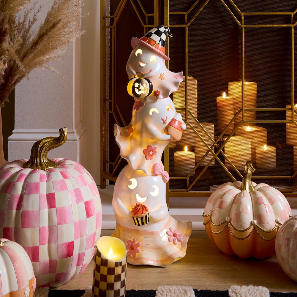 MACKENZIE-CHILDS Mackenzie-chilllds Hocus Pocus Illuminated Stacked Ghosts Figure - Image 2
