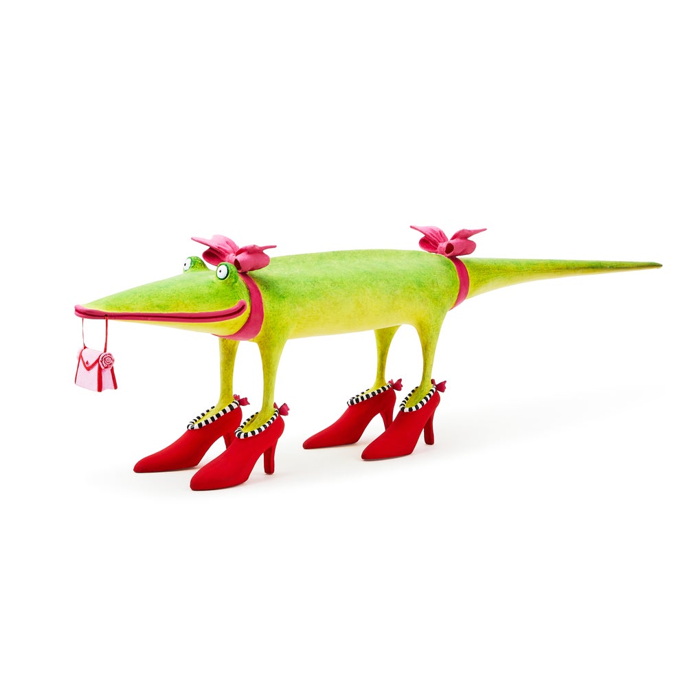 MACKENZIE-CHILDS Mackenzie-chilllds Patience Brewster Gloria Alligator Goes Shopping Figure