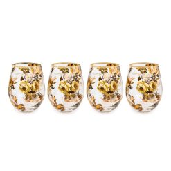Mackenzie-chilllds Wild Rose Glassware, Set of 4