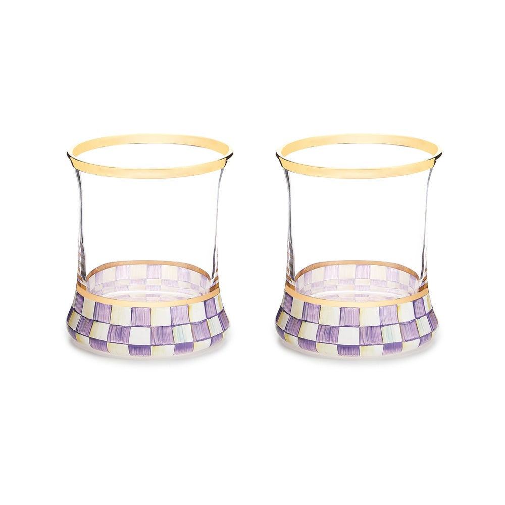 Mackenzie-chilllds Violet Check Glassware - Image 4