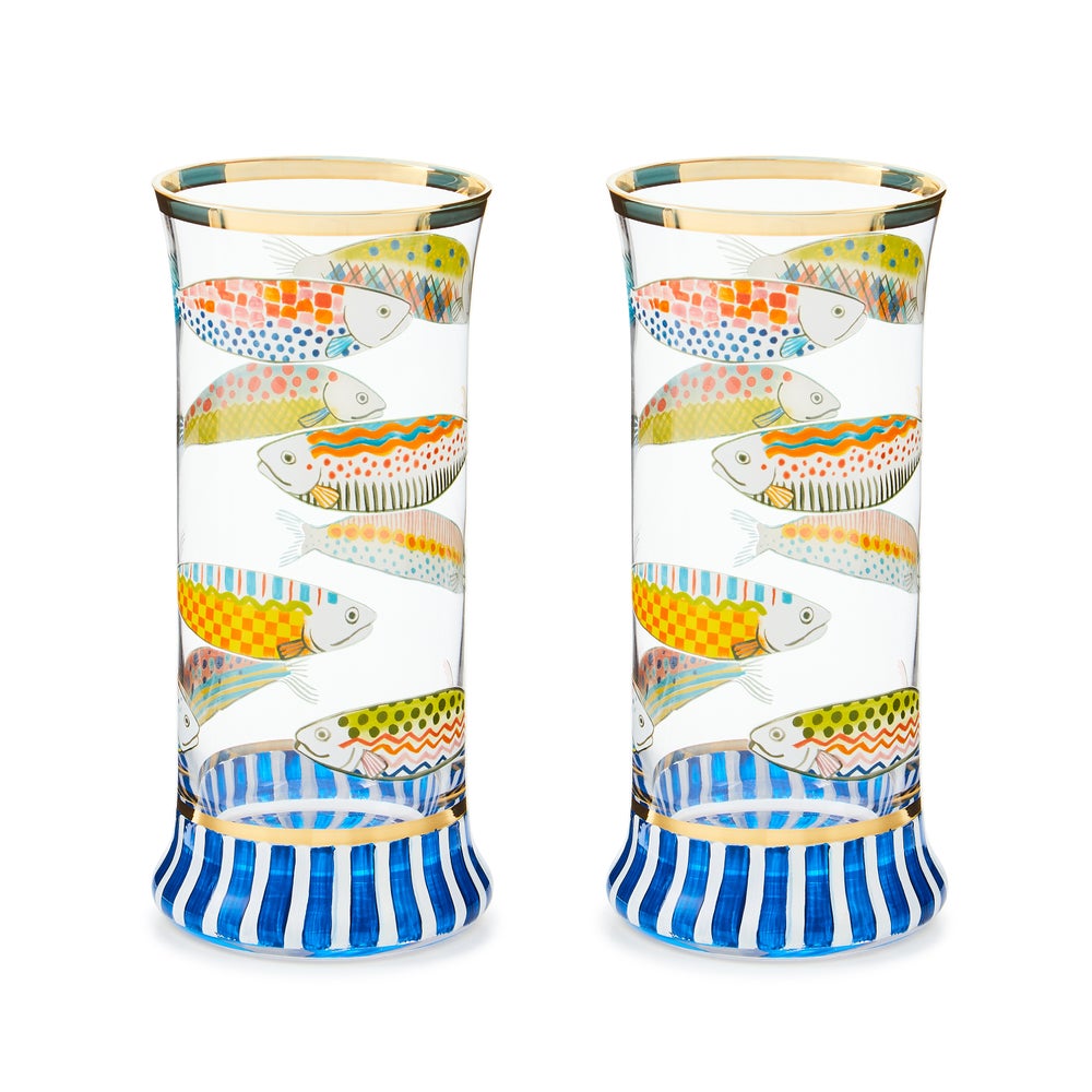 MACKENZIE-CHILDS Mackenzie-chilllds Go Fish Glassware