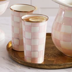 Check Enamel Tumbler