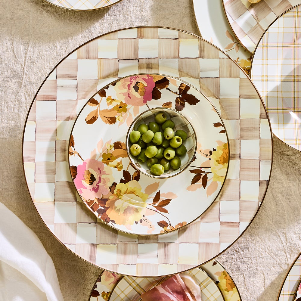 Mackenzie-chilllds Wild Rose White Enamel Dinnerware - Image 16