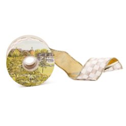 MACKENZIE-CHILDS Mackenzie-chilllds Mocha Check 2?? Ribbon
