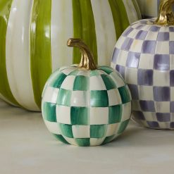 Alternative view of MACKENZIE-CHILDS Mackenzie-chilllds Emerald Check Mini Pumpkin