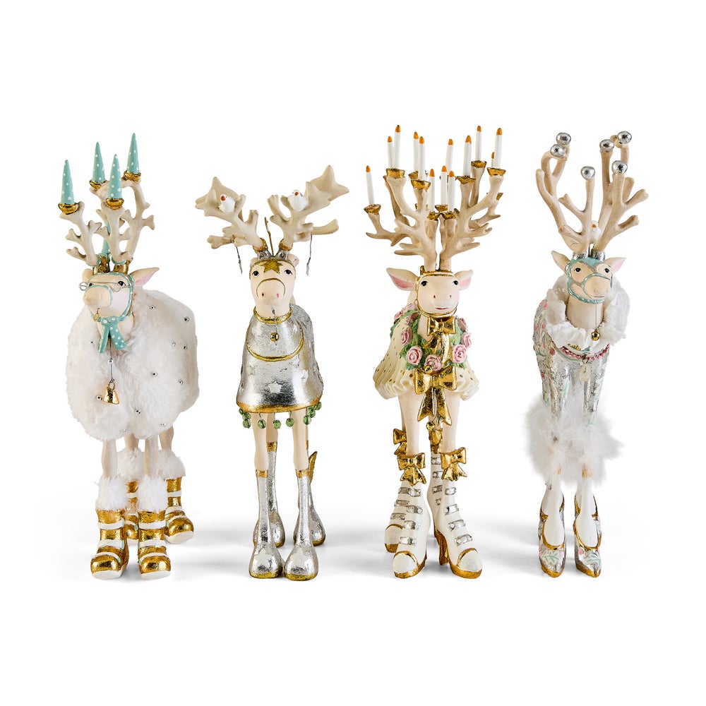 MACKENZIE-CHILDS Mackenzie-chilllds Patience Brewster Moonbeam Reindeer Figure Set-B - Image 5