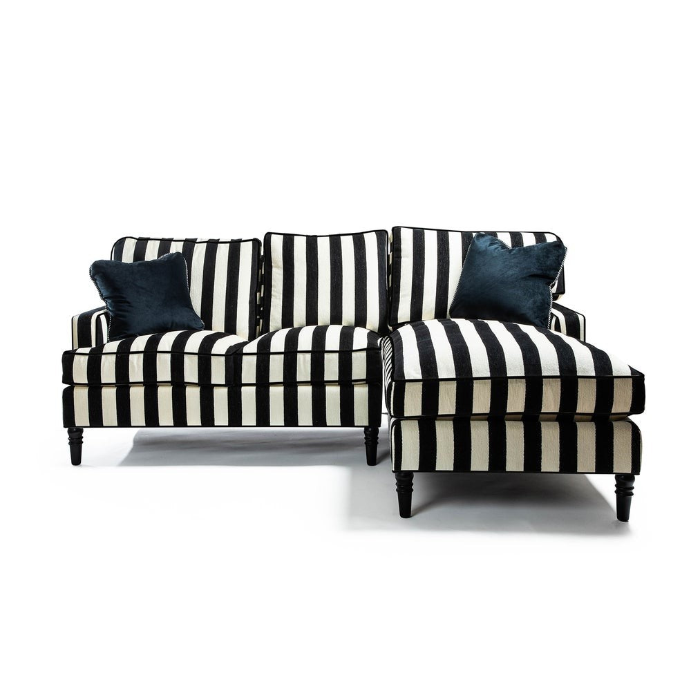 MACKENZIE-CHILDS Mackenzie-chilllds Marquee Black Stripe Furniture Collection - Image 2