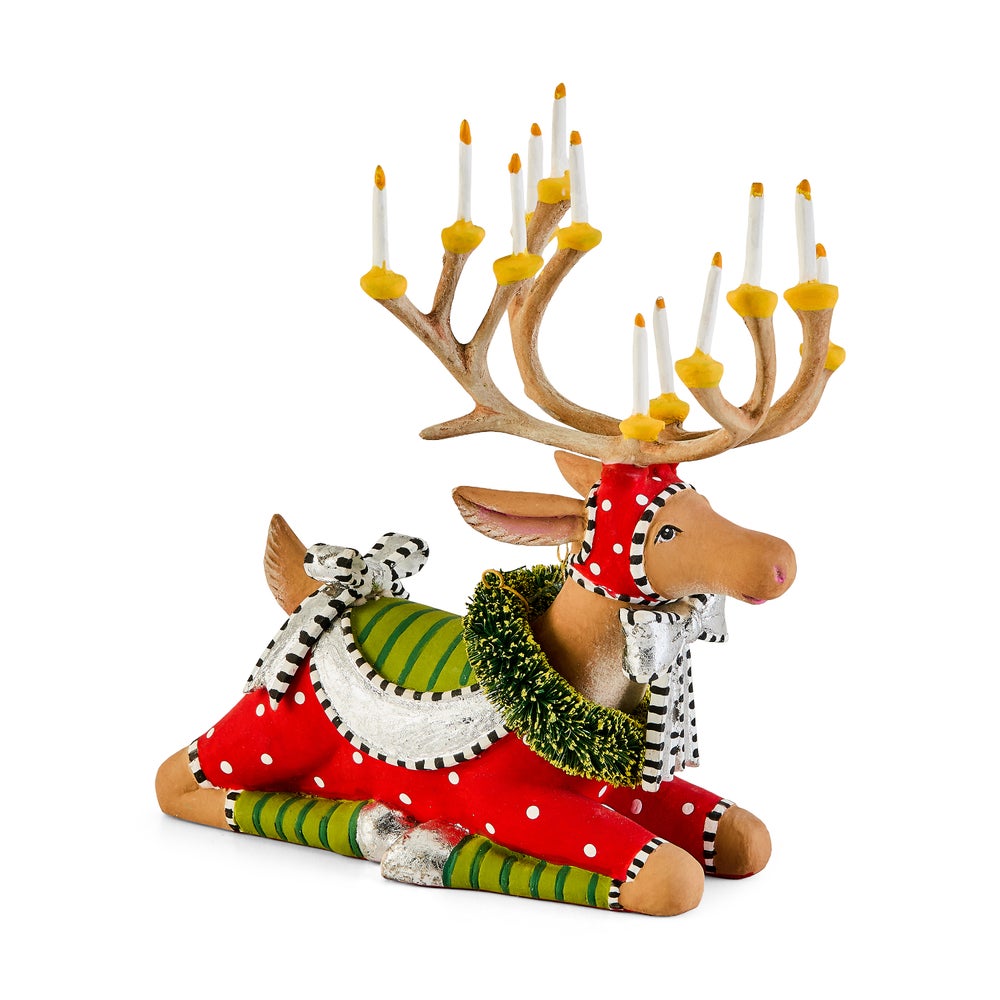 MACKENZIE-CHILDS Mackenzie-chilllds Patience Brewster Dash Away Sitting Reindeer