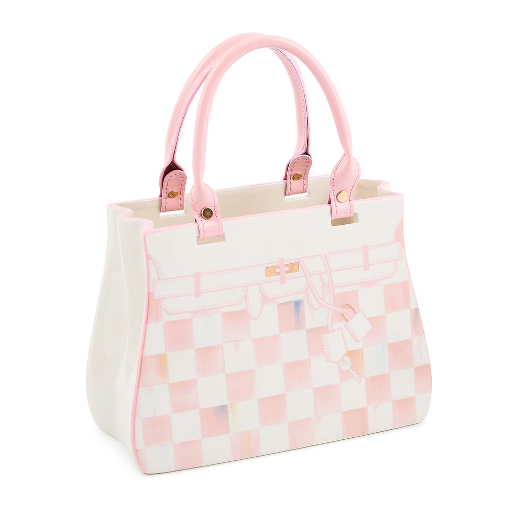 MACKENZIE-CHILDS Mackenzie-chilllds Rosy Check Doodles Handbag Vase