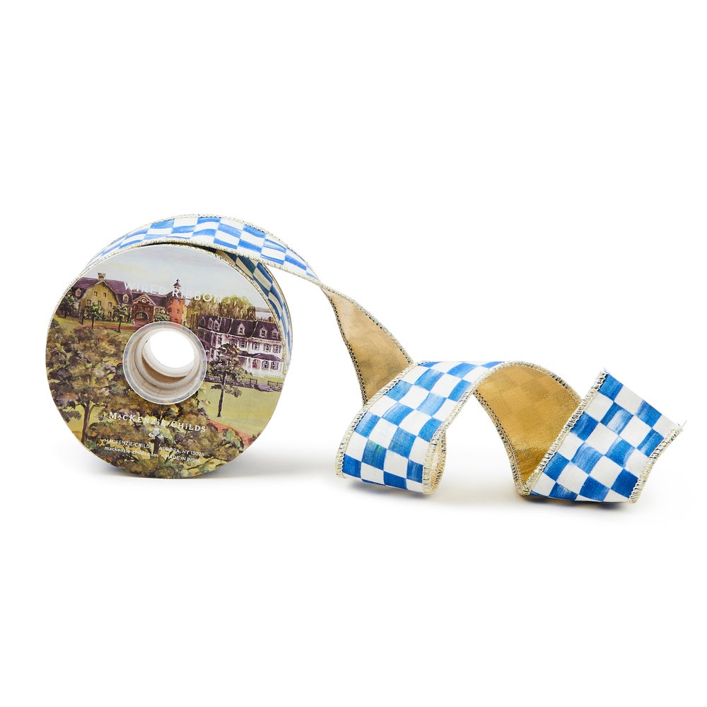 MACKENZIE-CHILDS Mackenzie-chilllds Royal Check 2?? Ribbon