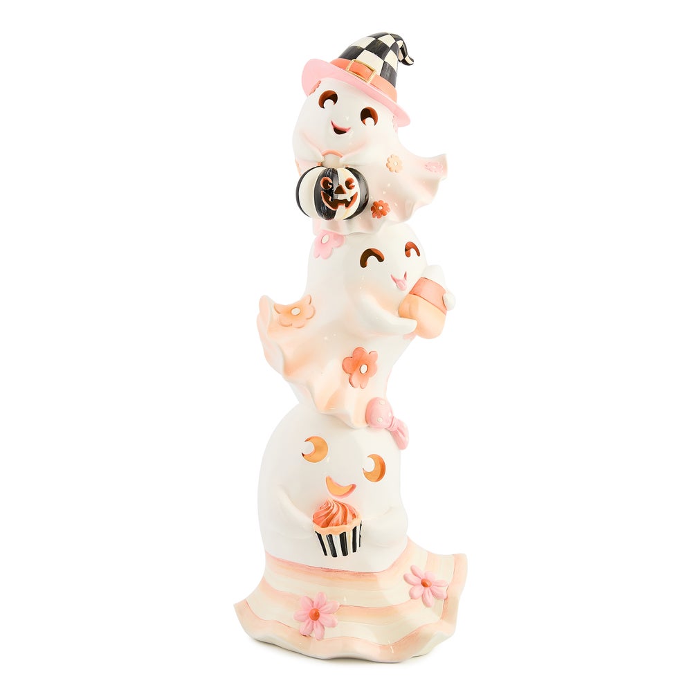 MACKENZIE-CHILDS Mackenzie-chilllds Hocus Pocus Illuminated Stacked Ghosts Figure - Image 3