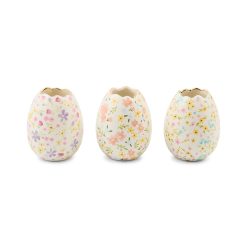 MACKENZIE-CHILDS Mackenzie-chilllds Posie Patch Ceramic Egg Vases, Set of 3