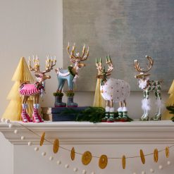 Alternative view of MACKENZIE-CHILDS Mackenzie-chilllds Patience Brewster Dash Away Reindeer Figure Set