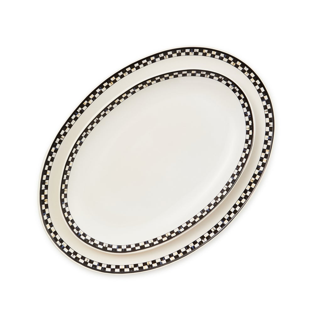 Courtly Check Everyday Oval Platters, Set of 2 - Image 4