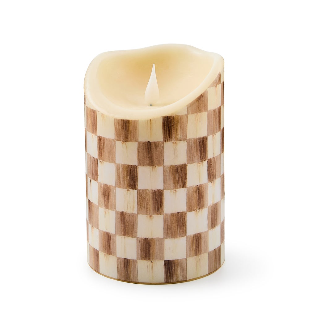 Check Flameless Pillar Candle - Image 9
