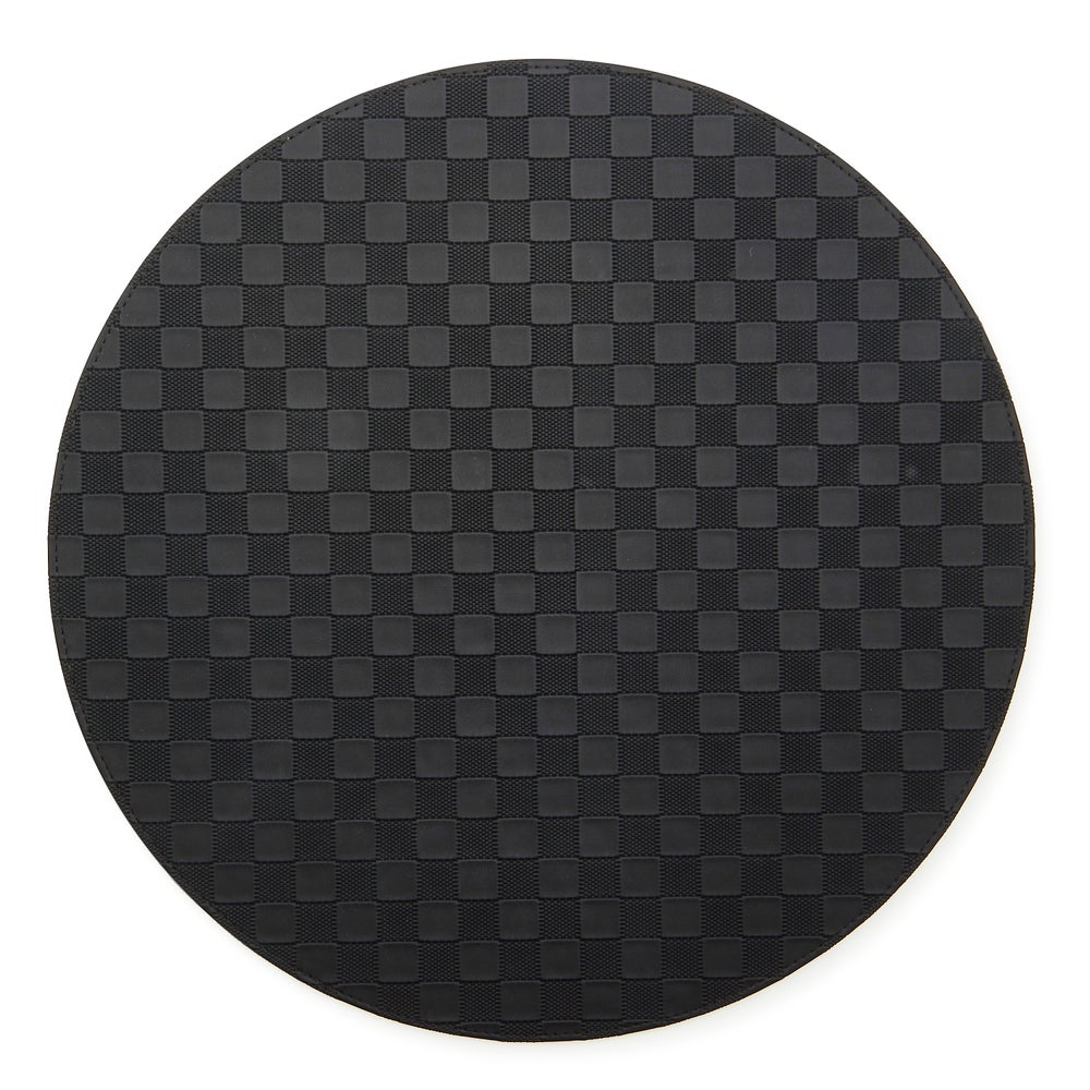 Check Faux Leather Placemat - Image 2