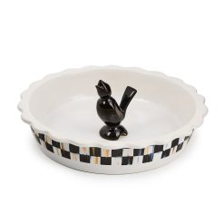 Alternative view of Check Everyday Pie Plate with Pie Bird