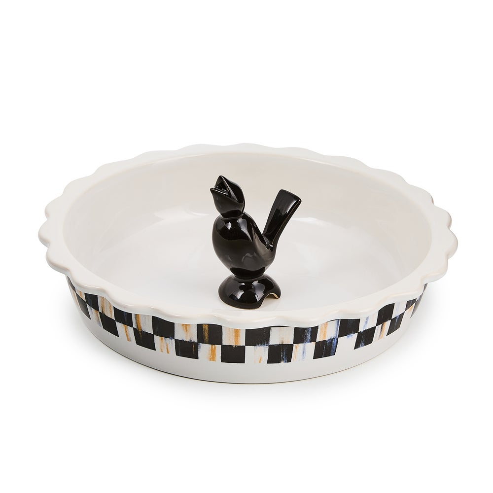 Check Everyday Pie Plate with Pie Bird - Image 2