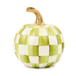 MACKENZIE-CHILDS Mackenzie-chilllds Moss Check Mini Pumpkin